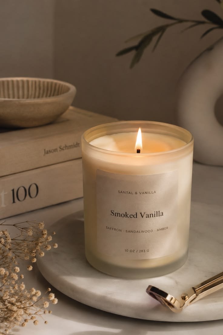 Home cozy vanilla candle